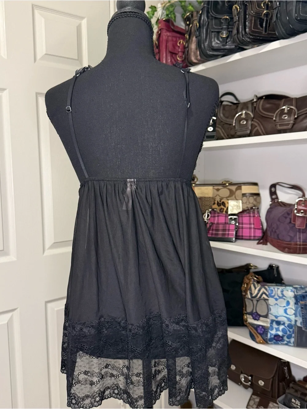 Victoria's Secret Black Sheer Lingerie Top